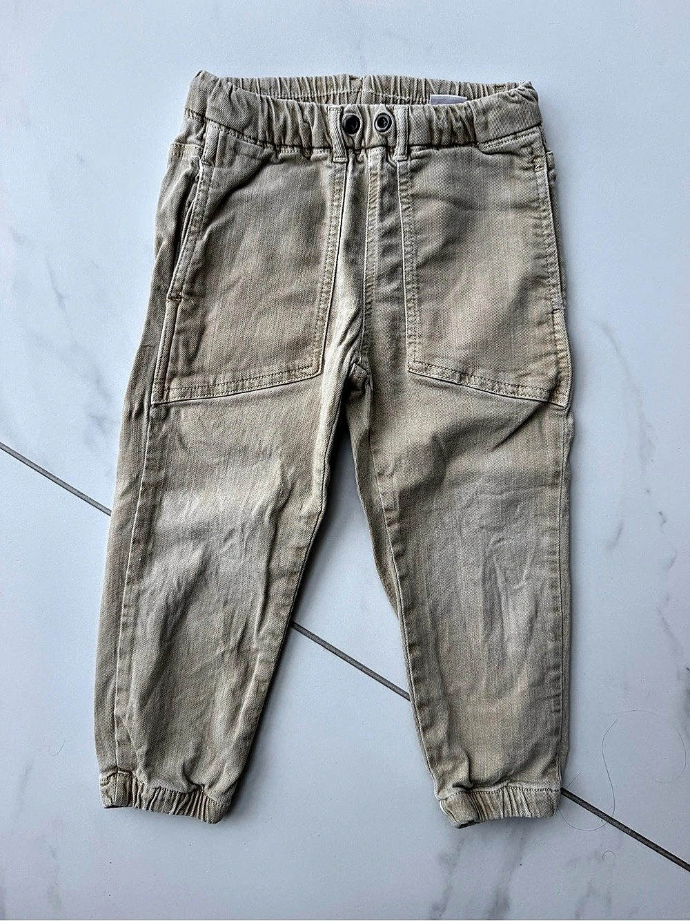 Zara Boys 3-4Y Beige Jogger Pants